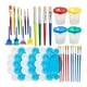 thumbnail image 2 of Juego de vasos y pinceles para pintar,Pinceles para niños,adultos y estudiantes,Vasos de pintura antiderrames con tapa para acuarela,Juego de paletas de pinceles para pintar Suministros de, 2 of 8