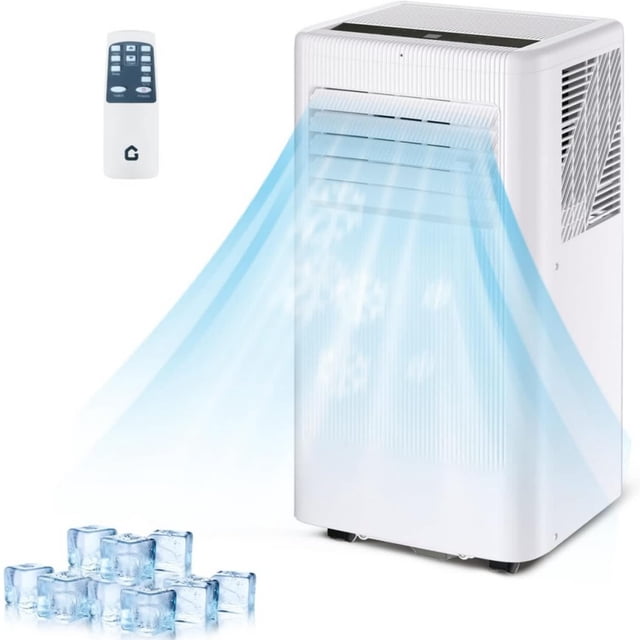 Ourlova 10000 BTU Portable Air Conditioner 3 In 1 Standing AC Unit With Remote Control and Window Kit Quiet Room Air Conditioner With Dehumidifier Cools Up to 560 Sq Ft for Home Office