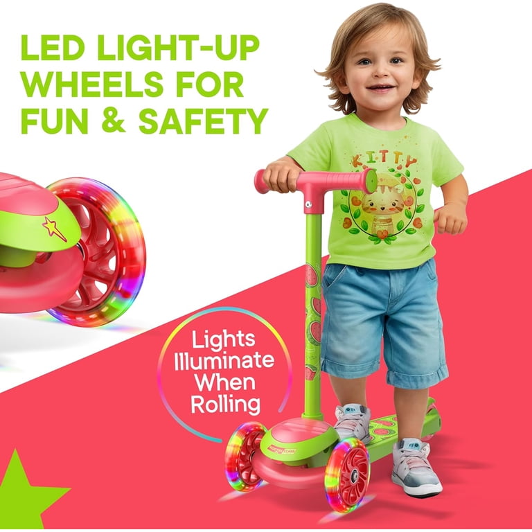 Scooter Stars 3-Wheel Kids Scooter with Light-Up LED Wheels photo 6