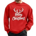 thumbnail image 3 of Rrunsv Crewneck Sweatshirts Men's Colorblock Bear Graphic Sweatshirt Long Sleeve Crewneck Pullover Tops Red,XXL, 3 of 3