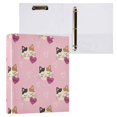 thumbnail image 3 of Haosy Hardcover 3 Ring Binder 1.5 Inch Ring Decorative Binder Organizer for Home School Office, Love Heart Calico Cat, 3 of 10