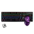 thumbnail image 1 of Ajazz Mechanical Keyboard Mouse Combo USB Wired Gaming Keyboard Mouse Set 104 Keys Mixed Light Keyboard with Black Switch, 1 of 8