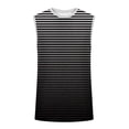 thumbnail image 4 of Yertdoel Men's Tank Tops Gradient Striped Print Sleeveless Crew Neck T-shirts Loose Soft Outdoor Gym Running Summer Casual Tank Top, 4 of 5