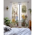 thumbnail image 3 of Spring Flowers Sheer Curtains 84 Inch Length 2 Panels Set for Living Room/Bedroom, Farmhouse Hydrangea Sunflowers Bunny on Linen Kitchen Curtains Grommet Curtains Window Treatments 42"x84"x2, 3 of 7