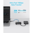 thumbnail image 4 of Anker USB-C Hub, Fast 10Gbps USB 3.2 Display Hub, USB-C to 4-Port Hub with 100W Max PD-in for MacBook Pro, iPad, iPhone 15, Surface Pro, Dell and More, 4 of 8
