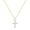 A-gold, variant on Rose Gold Cross Necklace for Women Stainless Steel Tiny Cross Pendant Chain Adjustable
