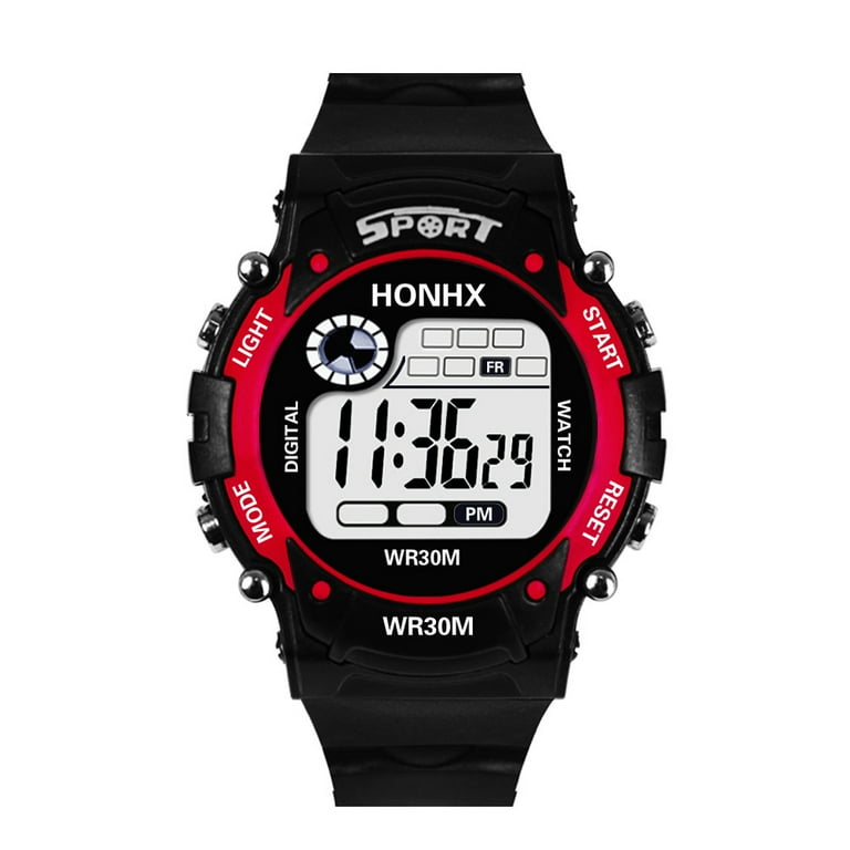 Mens Digital Led Camping Watch Analog Quartz Alarm Date Womens