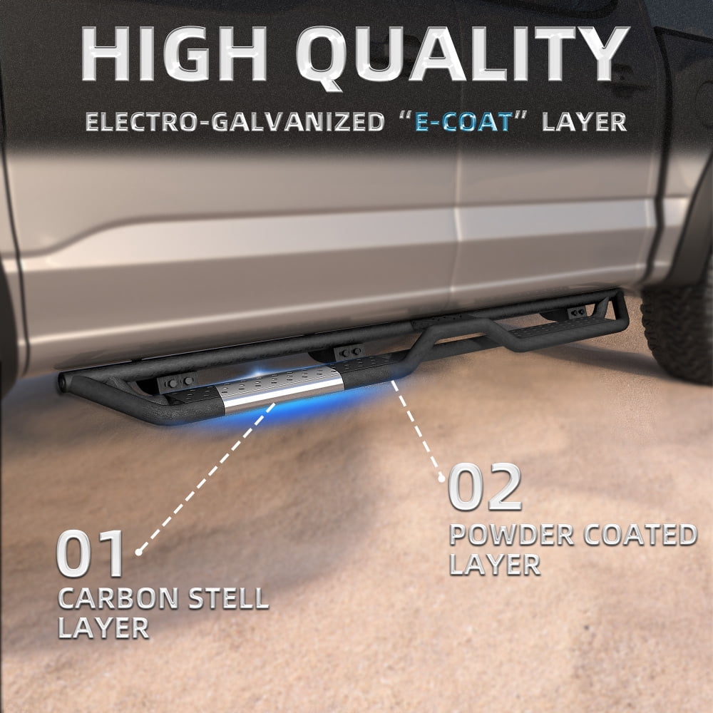 6" Running Boards Side Steps Compatbile with 2015-2026 Ford F-150 Super Crew Cab Nerf Bars