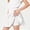 White, variant on Fesfesfes Girls Ribbed Skort with Built-in Shorts High Waist Solid Color Casual A-Line Mini Skirt for School Sports and Daily Wear, Stretchy Activewear for Kids Ages 5-16 Years