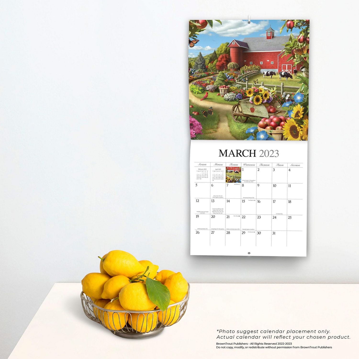 A Country Walk | 2023 12x24 Inch Square Wall Calendar