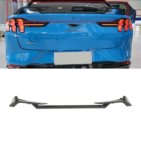 NINTE Rear Wing Spoiler for 2021 2022 Ford Mustang Mach-E GT Sport Carbon Fiber Style