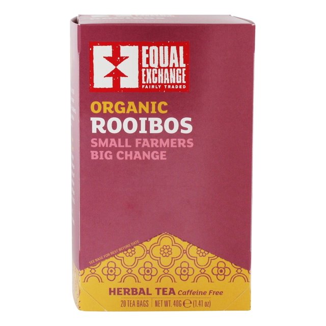 Equal Exchange - Organic Small Farmers Big Change Herbal Tea Caffeine Free Rooibos - 20 Tea Bags