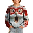 thumbnail image 3 of Qzwdhjm Girls Christmas Sweatshirts Long Sleeve Crewneck Sweatshirt with Santa Print Loose Casual Christmas Pullovers 5-15 Years, 3 of 8