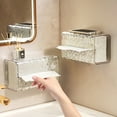 thumbnail image 5 of Tissue Box Cover Rectangle By Aminojy Tissue Holder Box Modern Wall Mounted Plastic Tissue Box for Living Room Bathroom Home Decor Transparent Clearance Sales, 5 of 9