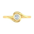 thumbnail image 3 of 1/5 Carat Bezel Set Diamond Solitaire Engagement Ring Band in 10K Yellow Gold (Ring Size 7), 3 of 6