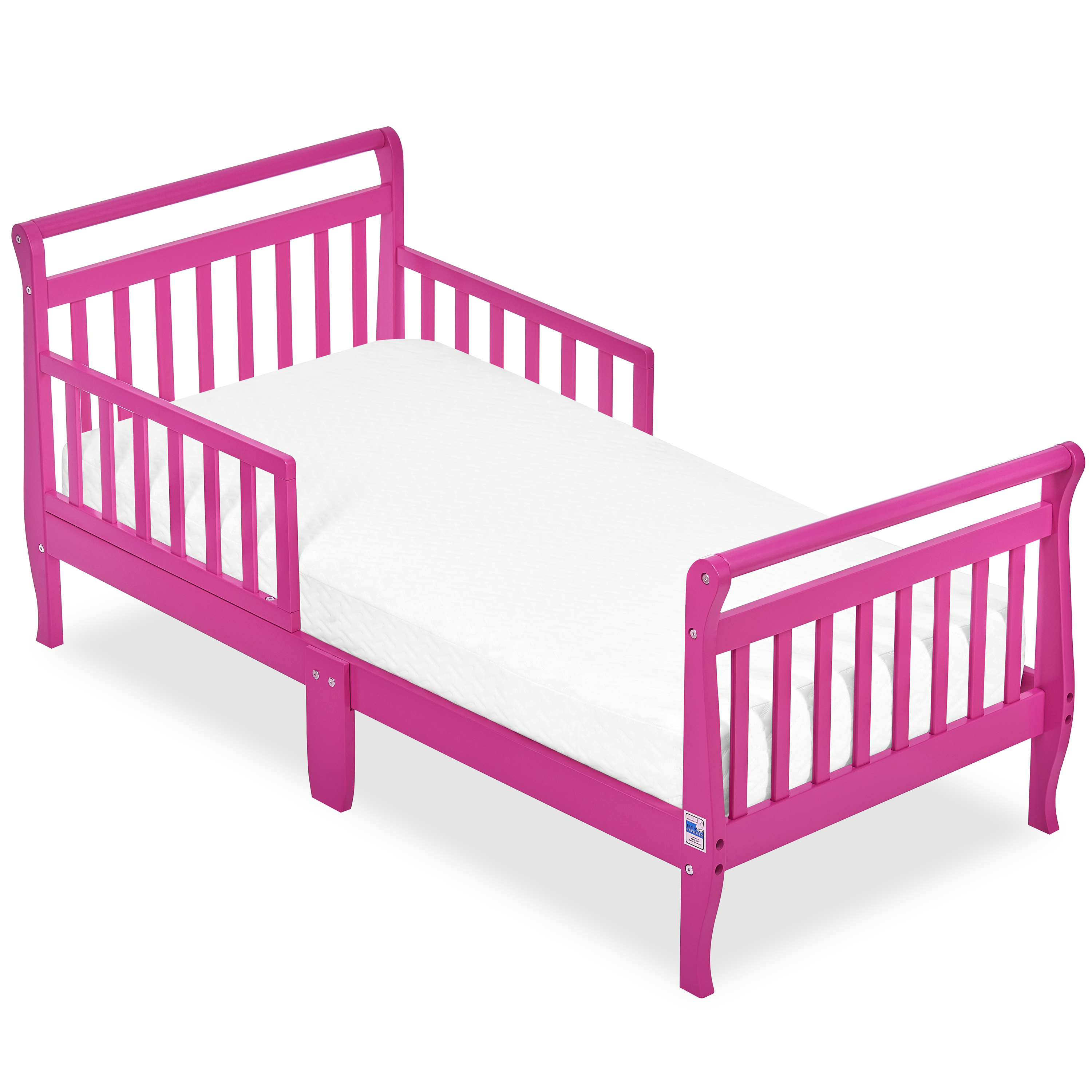 Dream On Me Sleigh Toddler Bed, Fuchsia Pink