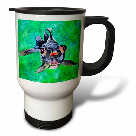 

3dRose Fish BlackMoor Goldfish Travel Mug 14oz Stainless Steel