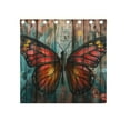 thumbnail image 5 of Butterfly on Wall Curtain Black Out Thermal Insulation Curtains Aesthetic 54 Inch Length for Bedroom Living Room 2 panels set, 5 of 5