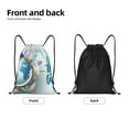 thumbnail image 2 of Yiaed Let's go Travel Print Drawstring Bags Drawstring Backpack Bulk String Back Pack Gym Sport Bag-Small, 2 of 5