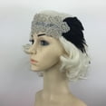 thumbnail image 1 of Diadema de plumas de balck de de imitación de cristal brilnte retro 1920 Peluquería de mujeres BLESIY Las mujeres con banda de sujeción, 1 of 8