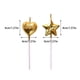 thumbnail image 2 of Xihbxyly Vela de Cumpleaños con Forma de Estrella de Cinco Puntas, Chapada En Oro, Decoración para Tartas En Forma de Corazón, Diseño Versátil para Tartas de Boda o Cumpleaños, Estrella y Corazón Sim, 2 of 6
