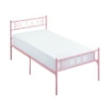 thumbnail image 2 of Ataucjin Metal Platform Bed Frame Queen Size Bed Frame With Headboard And Footboard Classic Metal Twin Bed Frame With Iron-Art Sweet Heart Under Bed Storage No Box Spring Needed Noise-Free, 2 of 8