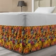 thumbnail image 1 of Autumn Bed Skirt, Colorful Various Plantation of Fall Season Drawings Drawn by Hand, Elastic Bedskirt Dust Ruffle Wrap Around for Bedding Decor, 4 Sizes, Marigold and Multicolor, by Ambesonne, 1 of 2