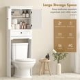 thumbnail image 4 of HOMCOM Over Toilet Storage Cabinet with Drawer Bathroom Space Saver White, 4 of 10