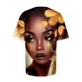 thumbnail image 5 of TSADFHJI T-Shirts Graphiques pour Femmes Mode Décontractée Ample Imprimé Col Rond Manches Courtes T-Shirt Haut L Argent, 5 of 5
