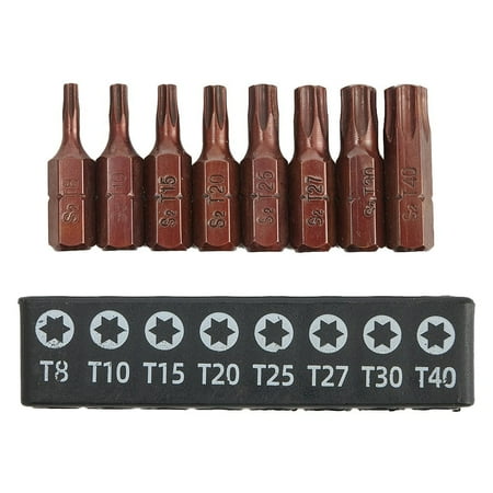 

GLFILL 8Pcs Ph/Torx Star Screwdriver Bits 25mm Hex Shank Security Magnetic Driver Bit