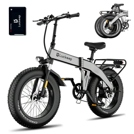 Luckeep X1 Lite Folding Electric Bike for Adults 1500W Peak Motor,28MPH 60 Miles,720WH Battery 20*4 Inch Fat Tire E-bike,Foldable Ebikes for Adults with Anti-Theft/,UL 2849 Mountain Electric Bicycle