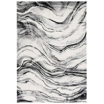 SAFAVIEH Tulum Quinten Abstract Area Rug, 4' x 6', Ivory/Black