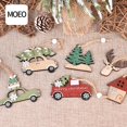 thumbnail image 5 of Paquete de 6 colgantes huecos de madera para Navidad, adornos para árboles de Navidad, decoración para fiestas colgantes WD.WDQZL Hogar, 5 of 5