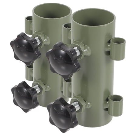 2pcs Adjustable Tent Pole Stand Awning Rod Holders Deck Umbrella Pole Support Tent Tube Fixing Base Beach Umbrella Rod Holders