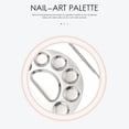 thumbnail image 2 of Makeup Mixing Palette Stainless Steel Cosmetic Palette Professional Nail-art Palette With Spatula T, 2 of 4