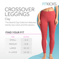 thumbnail image 5 of FITKICKS Crossovers Active Mid Rise Lifestyle Workout Leggings Leggings with Pockets, Clay X-Large (Women's), 5 of 8