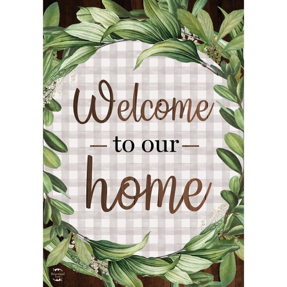 Briarwood Lane Spring Double Sided House Flag 40x28 For Outdoor Welcome To Our Home Wreath Everyday Double-Sided For Spring House Flag