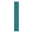 thumbnail image 3 of Unique Loom Solid Shag Collection Area Rug (2' 7" x 16' 5" Runner Deep Aqua Blue), 3 of 7