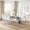 Silver Table & Silver White Chair, variant on 9-Piece Oversized Dining Room Set, 94.49" Rectangular Tempered Glass Table, 8 Flower-Back PU Leather Chairs for Kitchen, Apartment