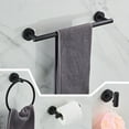 thumbnail image 4 of Stainless steel toilet towel rack bathroom towel rod hook towel rack set, 4 of 5