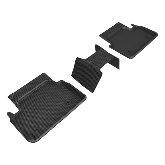3D MAXpider Custom Fit Kagu Floor Mat (Black) Compatible with BMW 5 Series (G60) 2024-2025 - Second Row