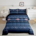 thumbnail image 2 of Feelyou Hippie Bohemian Aztec Bedding Comforter Set, Blue Tribal Square Twin Comforter Sets, Vintage Western Fashion Reversible Bedding Set, Ultra Soft Bedroom Decor, 2 Pieces, 2 of 8