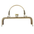 thumbnail image 2 of Esquirla Squared Embossing Metal Purse Handbag Frame Kiss Clasp with Handle - Bronze, 2 of 6