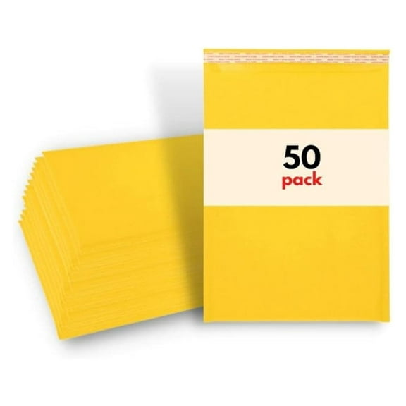 PSBM 50 Pack Large Bubble Mailers, 14.5 Inch x 20 Inch Padded Envelopes, Durable Brown Shipping Envelopes, Self Seal Closure Bubble Envelopes ideal for Small Businessess