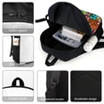 thumbnail image 4 of Geometry Dash Cube Backpack Casual Daypack School Bag Backpack Satchel Rucksack Shoulder, 4 of 5