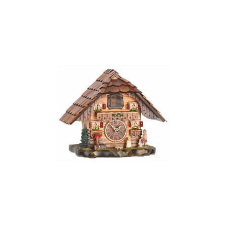 Quartz Cuckoo Clock Black forest house with music TU 486 QM