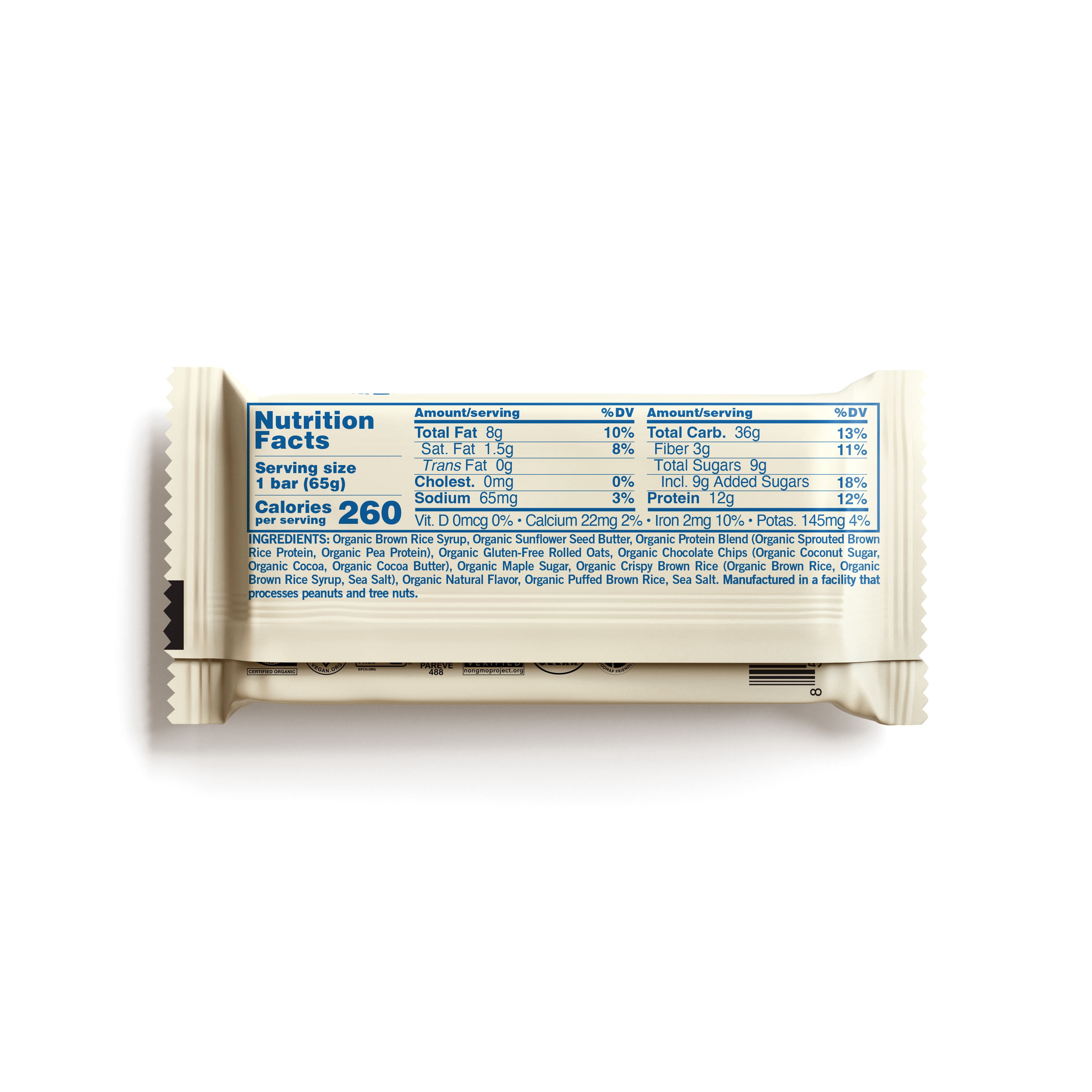 GoMacro  Oatmeal Chocolate Chip  MacroBar 12ct Tray