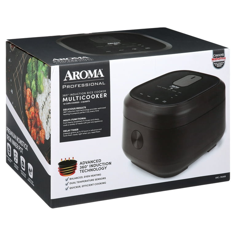 Aroma 12-cup Professional 3qt. Induction Rice Grain Cooker, Rice Cookers