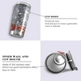 thumbnail image 2 of SKYSONIC Christmas Snowman Tumbler Stainless Steel Double Wall Vacuum Reusable Insulated Mug with Straw and Built-in Coaste for Cold and Hot Beverages, 12oz, 2 of 7