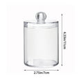thumbnail image 3 of Tkrady 3 Pack Cotton Swab Ball Pad Holder, 10 Oz Bathroom Organizer, Qtip Apothecary Jar Clear Container Dispenser, 3 of 6